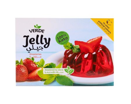 جيلي فراولة كيتو خالي من السكر ( فيردي )